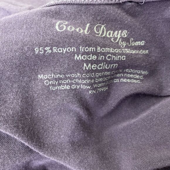 Cool Days by Soma Romper womens size M purple bamboo blend elastic waist - Picture 4 of 11